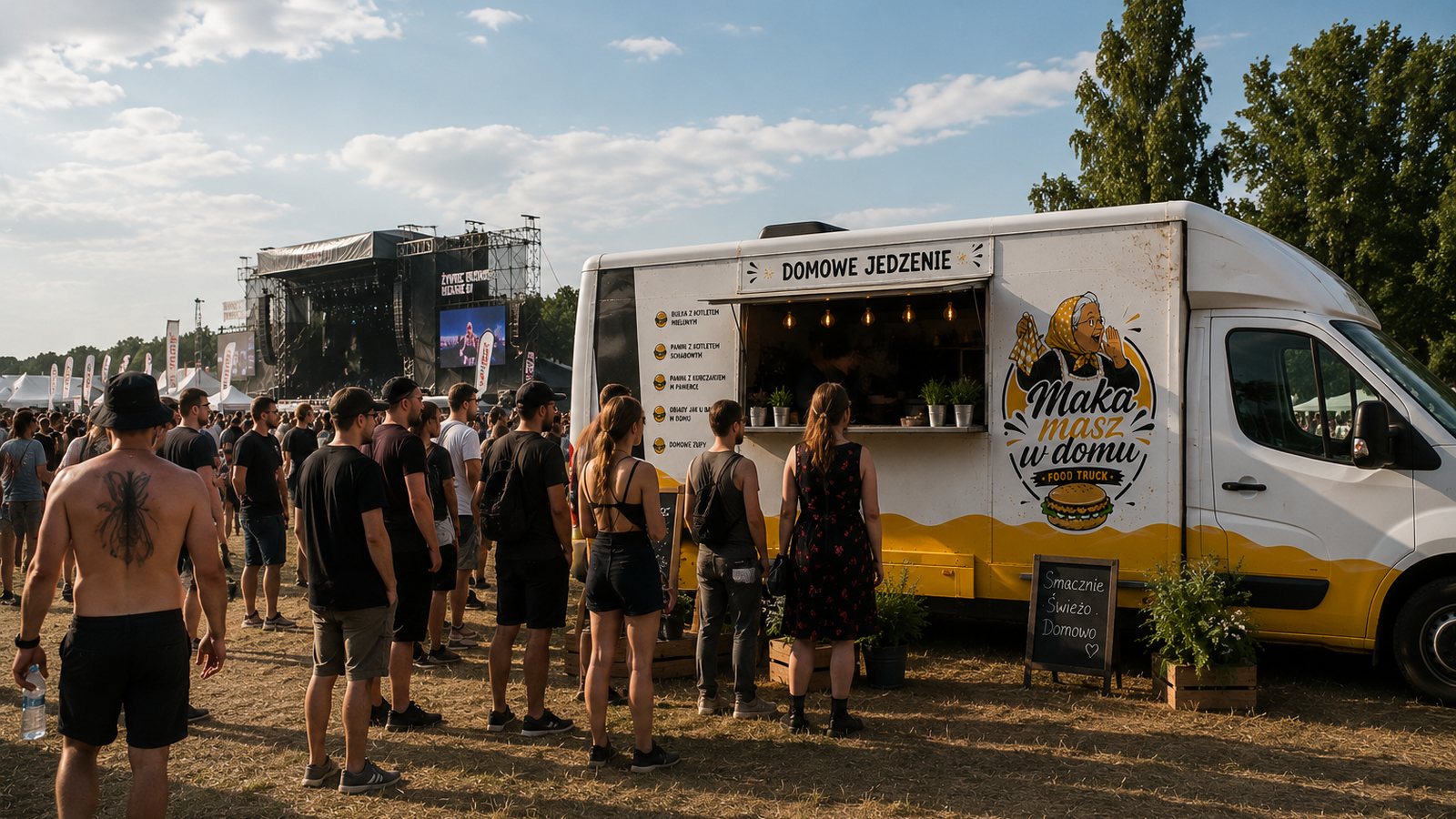 Kolejka do food trucka Maka masz w domu